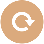 Icon with orange circle containing an arrow